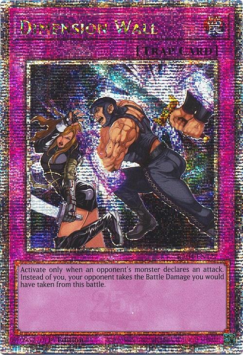 Dimension Wall [RA04-EN127] Quarter Century Secret Rare | Cracking-Singles