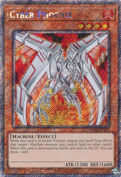 Cyber Phoenix [RA04-EN129] Platinum Secret Rare | Cracking-Singles