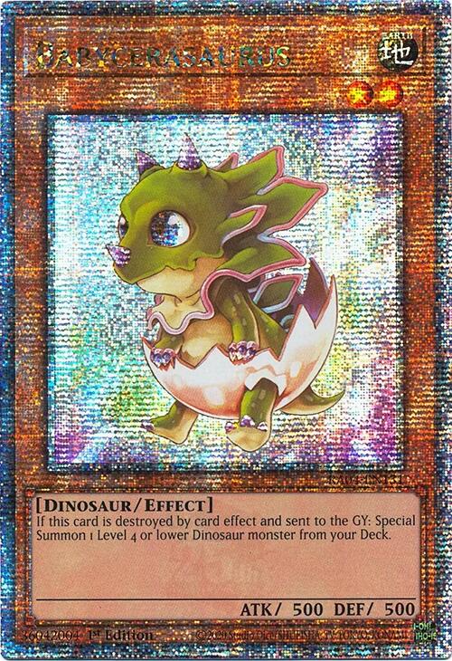 Babycerasaurus [RA04-EN131] Quarter Century Secret Rare | Cracking-Singles