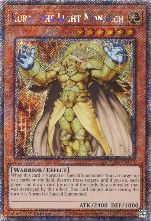 Kuraz the Light Monarch [RA04-EN133] Platinum Secret Rare | Cracking-Singles