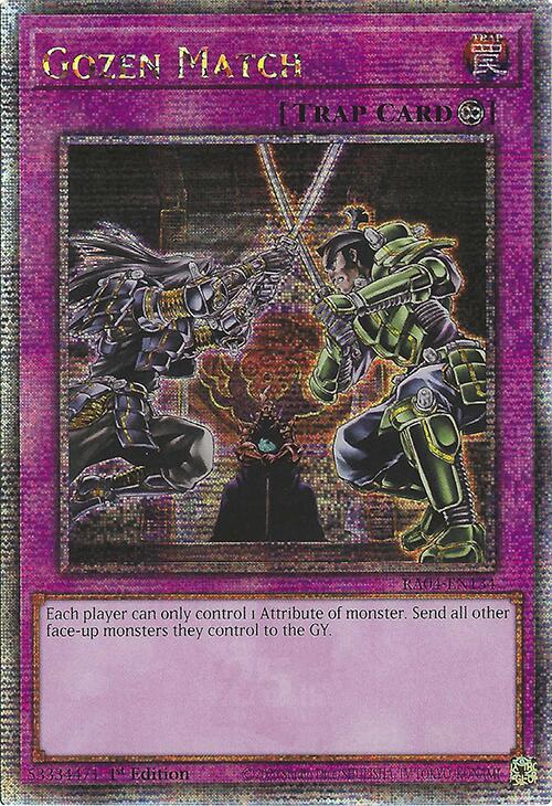 Gozen Match [RA04-EN134] Quarter Century Secret Rare | Cracking-Singles