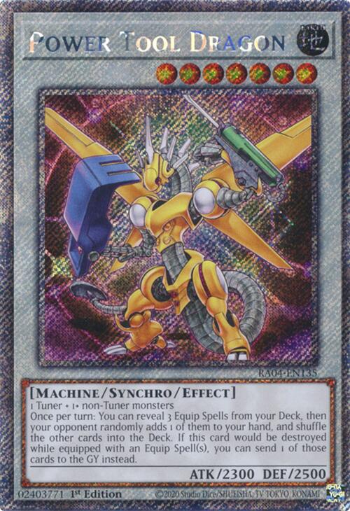 Power Tool Dragon [RA04-EN135] Platinum Secret Rare | Cracking-Singles