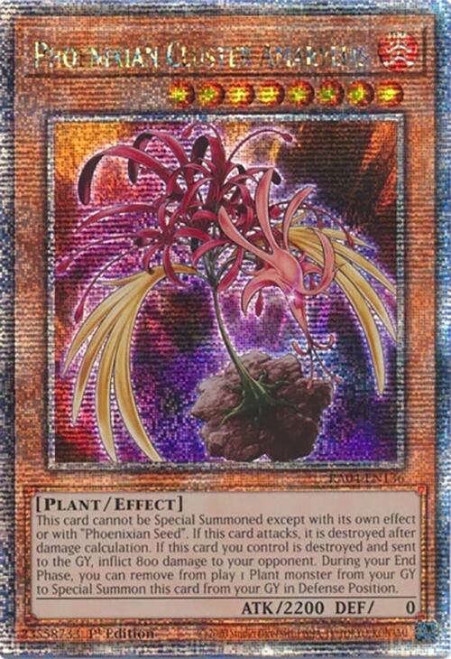 Phoenixian Cluster Amaryllis [RA04-EN136] Quarter Century Secret Rare | Cracking-Singles