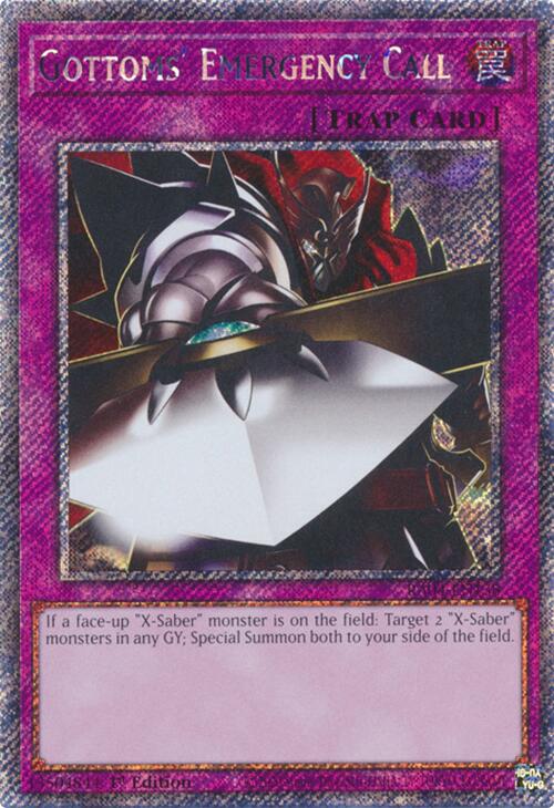 Gottoms' Emergency Call [RA04-EN138] Platinum Secret Rare | Cracking-Singles