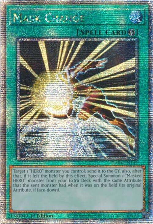 Mask Change [RA04-EN142] Quarter Century Secret Rare | Cracking-Singles