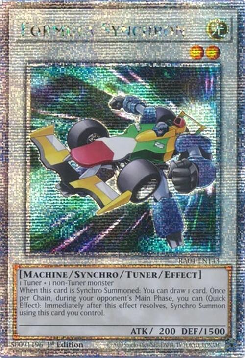 Formula Synchron [RA04-EN143] Quarter Century Secret Rare | Cracking-Singles