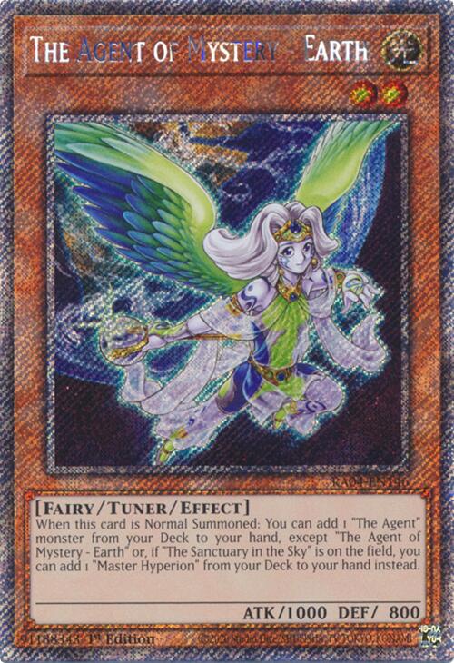 The Agent of Mystery - Earth [RA04-EN146] Platinum Secret Rare | Cracking-Singles
