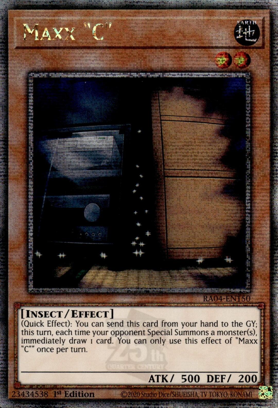 Maxx "C" [RA04-EN150] Quarter Century Secret Rare | Cracking-Singles