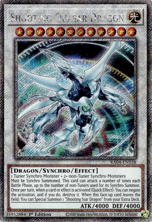 Shooting Quasar Dragon [RA04-EN158] Platinum Secret Rare | Cracking-Singles