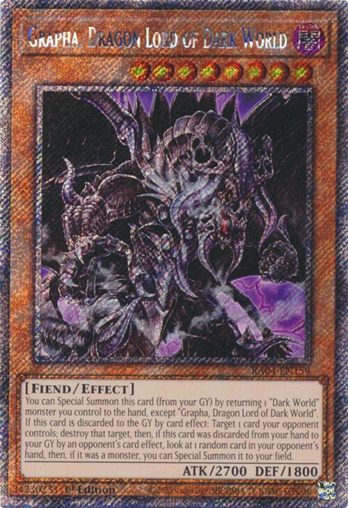 Grapha, Dragon Lord of Dark World [RA04-EN159] Platinum Secret Rare | Cracking-Singles
