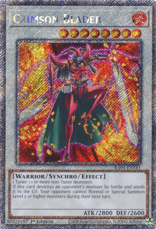 Crimson Blader [RA04-EN161] Platinum Secret Rare | Cracking-Singles