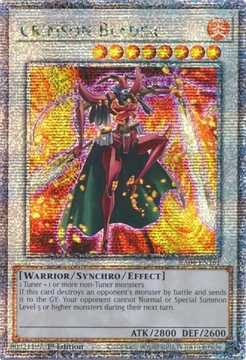 Crimson Blader [RA04-EN161] Quarter Century Secret Rare | Cracking-Singles