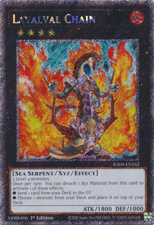 Lavalval Chain [RA04-EN162] Platinum Secret Rare | Cracking-Singles