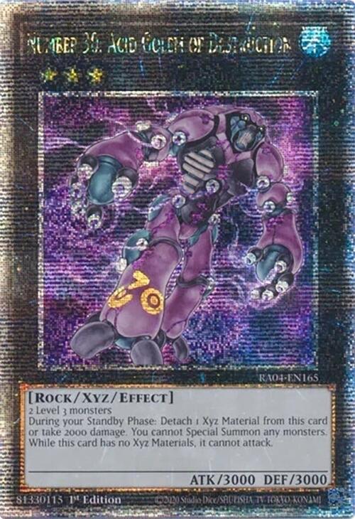Number 30: Acid Golem of Destruction [RA04-EN165] Quarter Century Secret Rare | Cracking-Singles