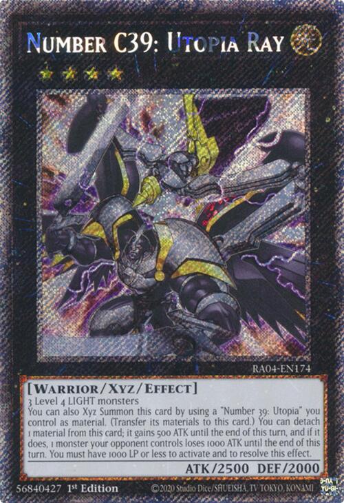 Number C39: Utopia Ray [RA04-EN174] Platinum Secret Rare | Cracking-Singles