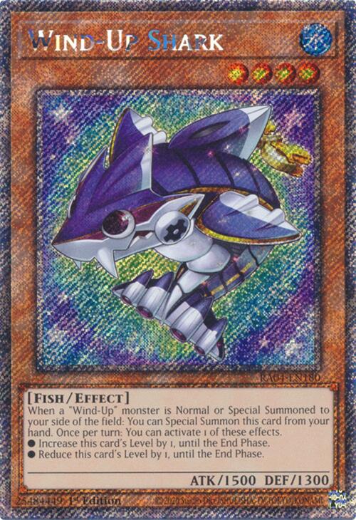 Wind-Up Shark [RA04-EN180] Platinum Secret Rare | Cracking-Singles