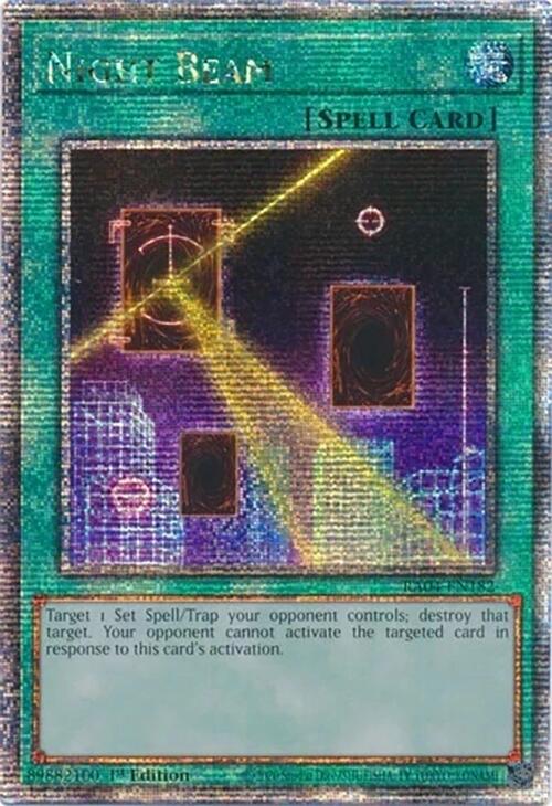 Night Beam [RA04-EN182] Quarter Century Secret Rare | Cracking-Singles