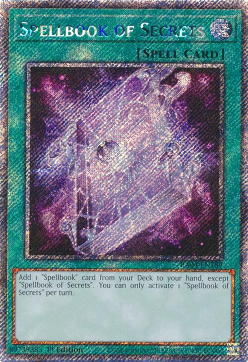 Spellbook of Secrets [RA04-EN189] Platinum Secret Rare | Cracking-Singles