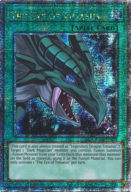 The Eye of Timaeus [RA04-EN192] Quarter Century Secret Rare | Cracking-Singles