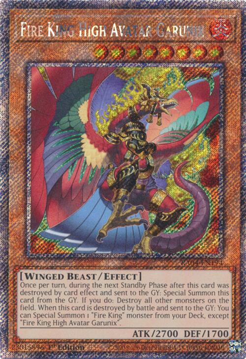 Fire King High Avatar Garunix [RA04-EN194] Platinum Secret Rare | Cracking-Singles
