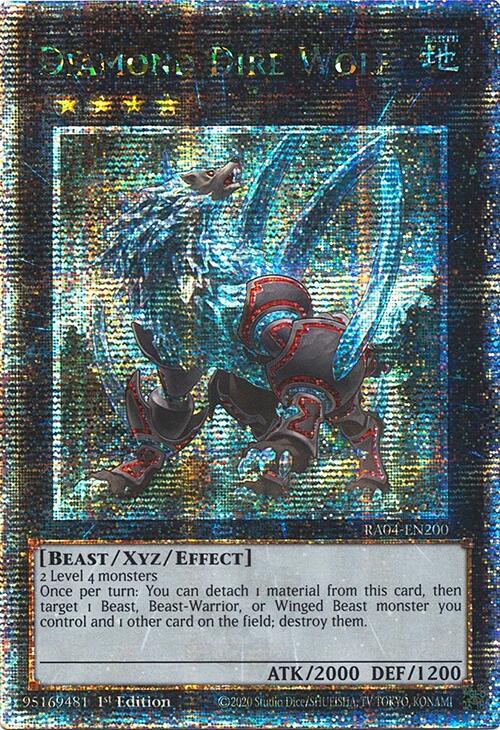 Diamond Dire Wolf [RA04-EN200] Quarter Century Secret Rare | Cracking-Singles