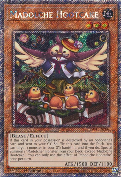 Madolche Hootcake [RA04-EN206] Platinum Secret Rare | Cracking-Singles
