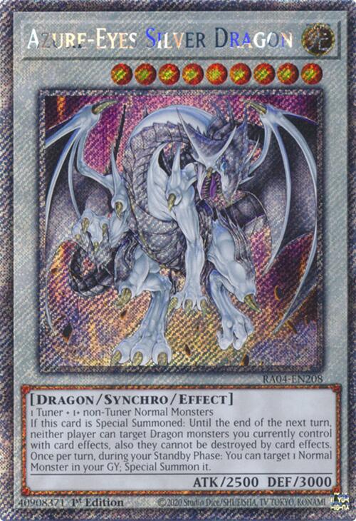Azure-Eyes Silver Dragon [RA04-EN208] Platinum Secret Rare | Cracking-Singles