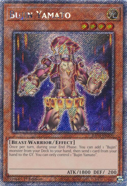 Bujin Yamato [RA04-EN209] Platinum Secret Rare | Cracking-Singles