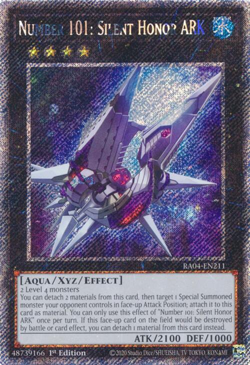 Number 101: Silent Honor ARK [RA04-EN211] Platinum Secret Rare | Cracking-Singles