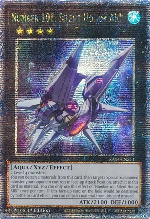 Number 101: Silent Honor ARK [RA04-EN211] Quarter Century Secret Rare | Cracking-Singles