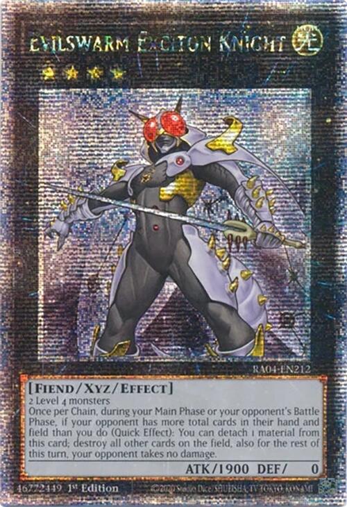 Evilswarm Exciton Knight [RA04-EN212] Quarter Century Secret Rare | Cracking-Singles