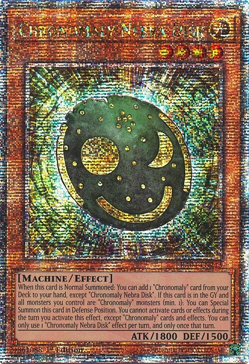 Chronomaly Nebra Disk [RA04-EN213] Quarter Century Secret Rare | Cracking-Singles