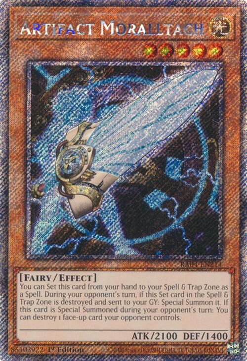 Artifact Moralltach [RA04-EN214] Platinum Secret Rare | Cracking-Singles