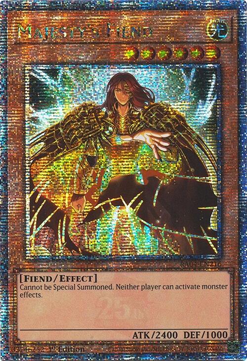 Majesty's Fiend [RA04-EN216] Quarter Century Secret Rare | Cracking-Singles