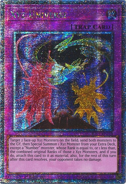 Xyz Universe [RA04-EN218] Quarter Century Secret Rare | Cracking-Singles