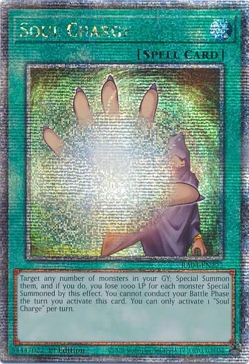 Soul Charge [RA04-EN222] Quarter Century Secret Rare | Cracking-Singles