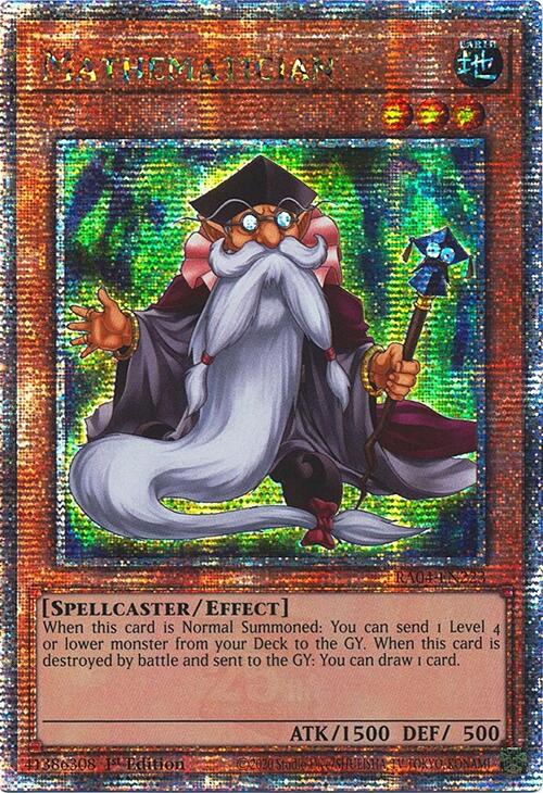 Mathematician [RA04-EN223] Quarter Century Secret Rare | Cracking-Singles