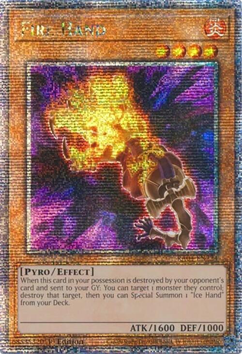 Fire Hand [RA04-EN224] Quarter Century Secret Rare | Cracking-Singles