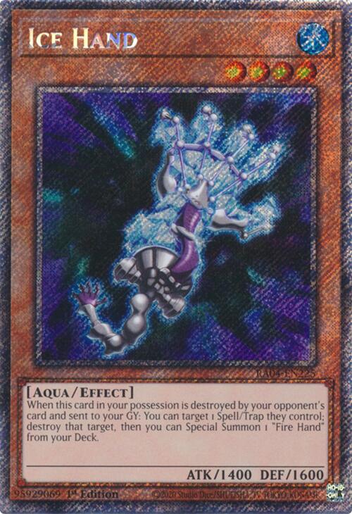 Ice Hand [RA04-EN225] Platinum Secret Rare | Cracking-Singles