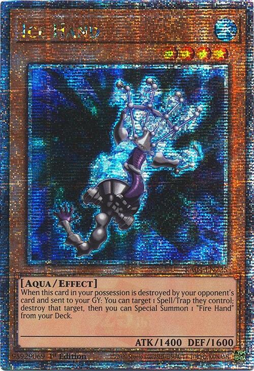 Ice Hand [RA04-EN225] Quarter Century Secret Rare | Cracking-Singles