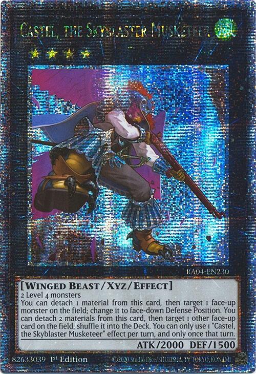 Castel, the Skyblaster Musketeer [RA04-EN230] Quarter Century Secret Rare | Cracking-Singles