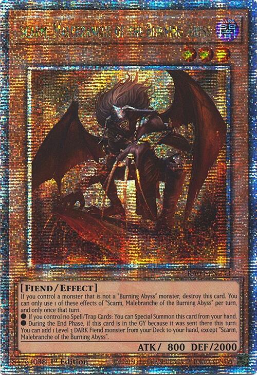 Scarm, Malebranche of the Burning Abyss [RA04-EN233] Quarter Century Secret Rare | Cracking-Singles
