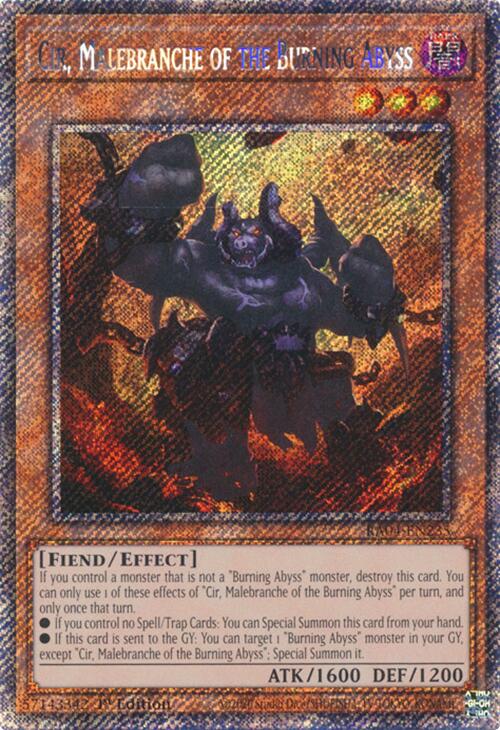Cir, Malebranche of the Burning Abyss [RA04-EN235] Platinum Secret Rare | Cracking-Singles