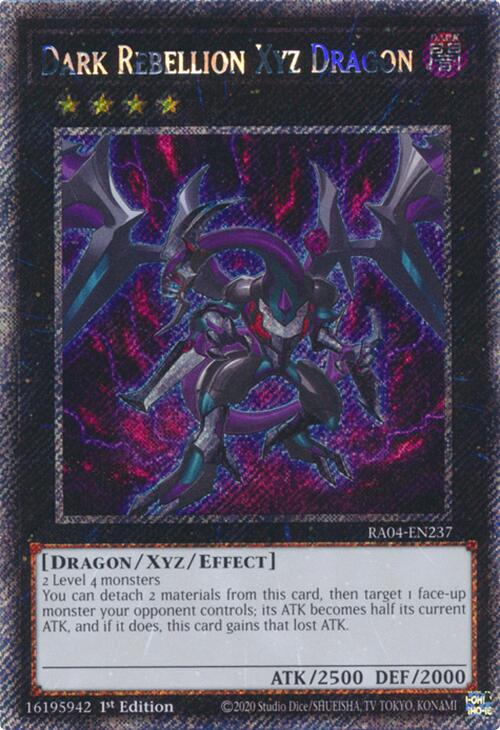Dark Rebellion Xyz Dragon [RA04-EN237] Platinum Secret Rare | Cracking-Singles