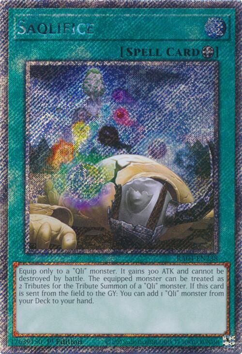 Saqlifice [RA04-EN238] Platinum Secret Rare | Cracking-Singles