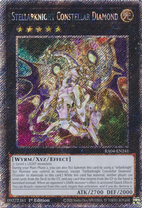 Stellarknight Constellar Diamond [RA04-EN241] Platinum Secret Rare | Cracking-Singles