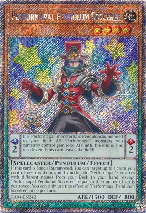 Performapal Pendulum Sorcerer [RA04-EN242] Platinum Secret Rare | Cracking-Singles