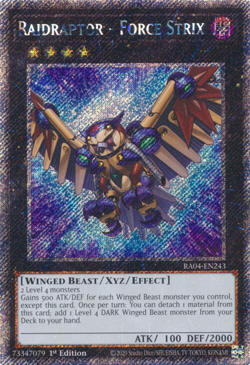 Raidraptor - Force Strix [RA04-EN243] Platinum Secret Rare | Cracking-Singles