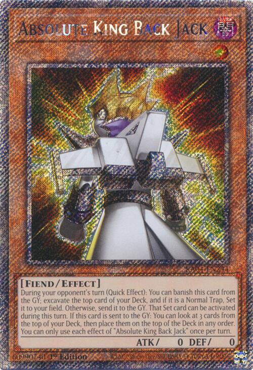 Absolute King Back Jack [RA04-EN244] Platinum Secret Rare | Cracking-Singles