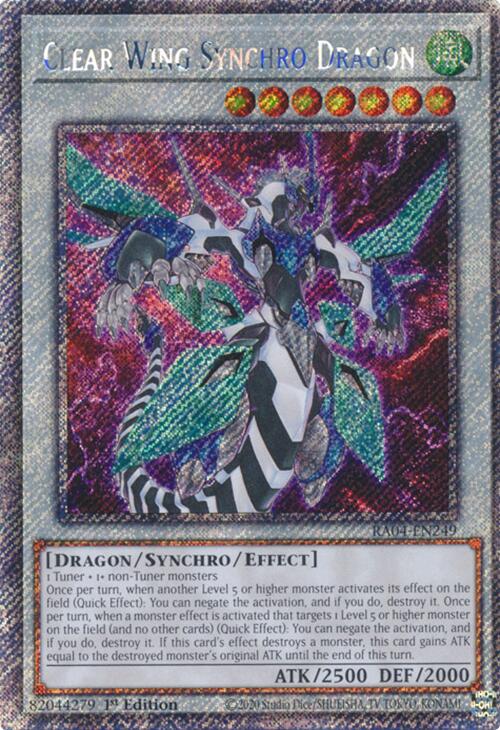 Clear Wing Synchro Dragon [RA04-EN249] Platinum Secret Rare | Cracking-Singles